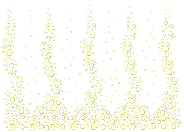 Vecteur boissons effervescentes bulles d'air en solution sur fond transparent illustration vectorielle