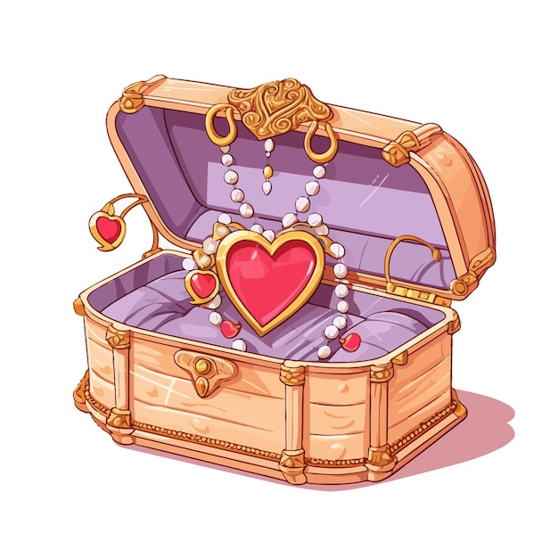 Vecteur une boîte à bijoux
