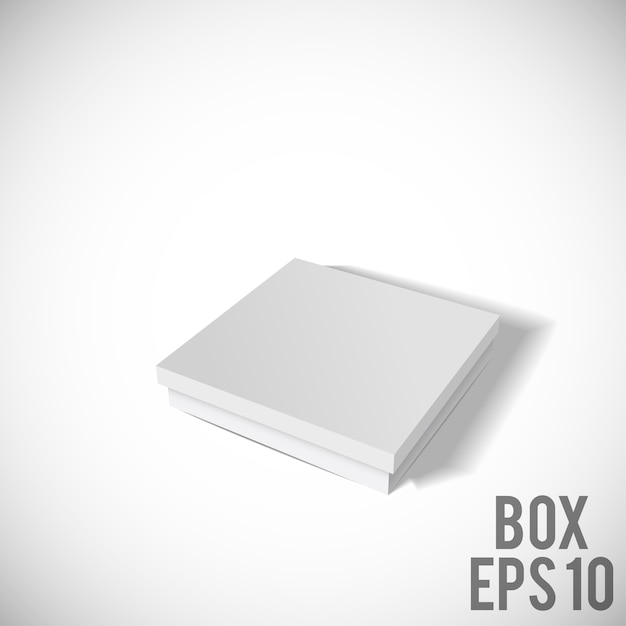 Vecteur boîte blanche maquette carton paquet eps 10