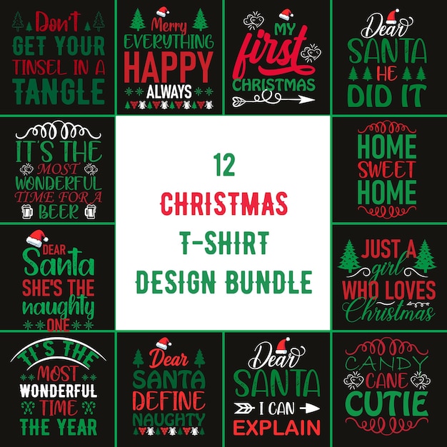 Vecteur boîte de design de t-shirt de noël boîte de design de t-shirt de noël boîte de design de t-shirt de noël