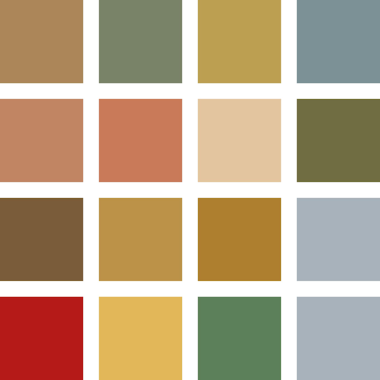Vecteur boîte d'échantillon de couleur abstraite