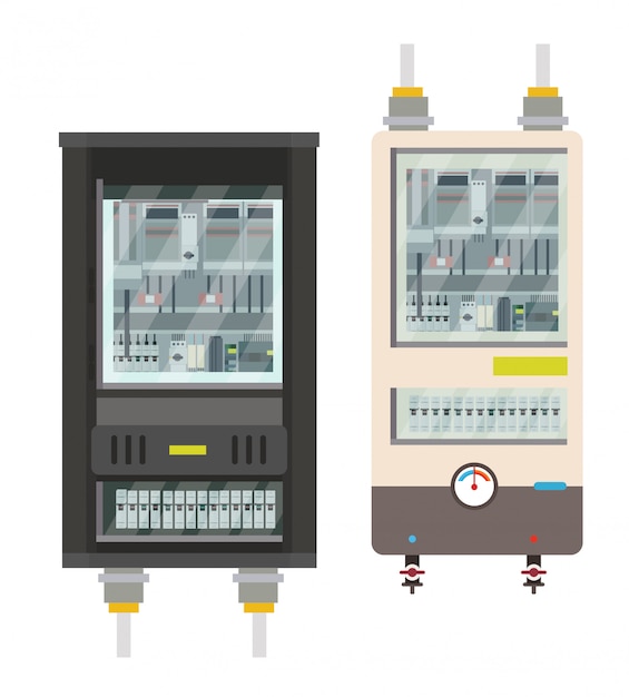 Vecteur boîte électrique