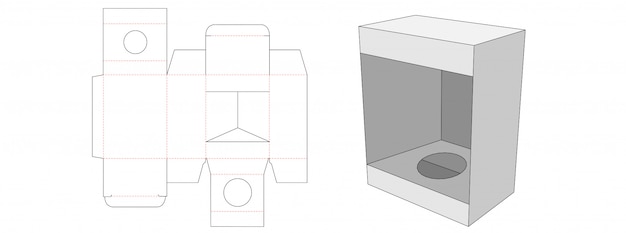 Boîte D'emballage Cosmétique Avec Gabarit Découpé Pour Fenêtre