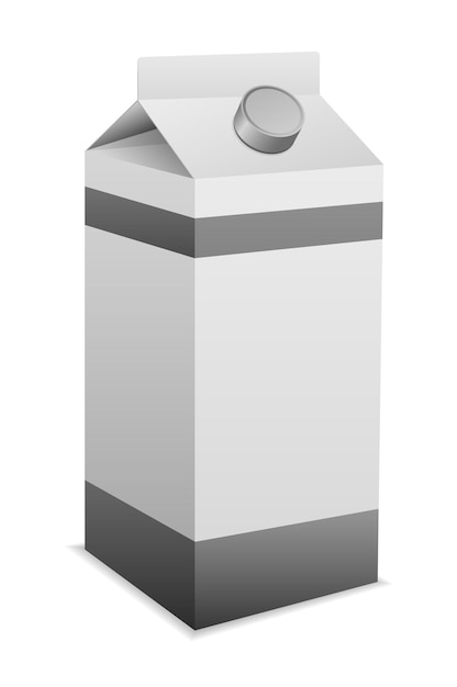 Boîte D'emballage De Lait Icône 3d Isolé Sur Blanc