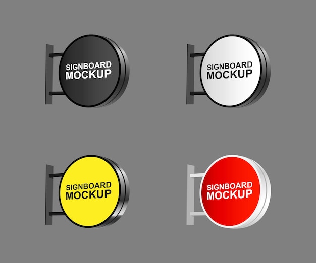 Boîte à lumière circulaire pour la publicité sur fond sombre
