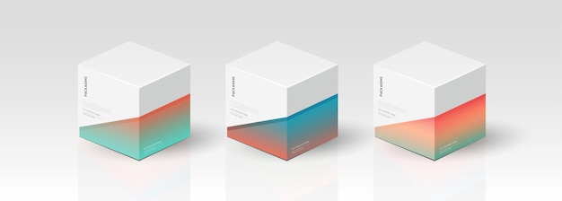 Vecteur boîte, modèle d'emballage pour la conception de vecteur de produit, illustration vectorielle