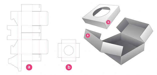 Boîte à Ouverture Centrale Avec Gabarit Découpé