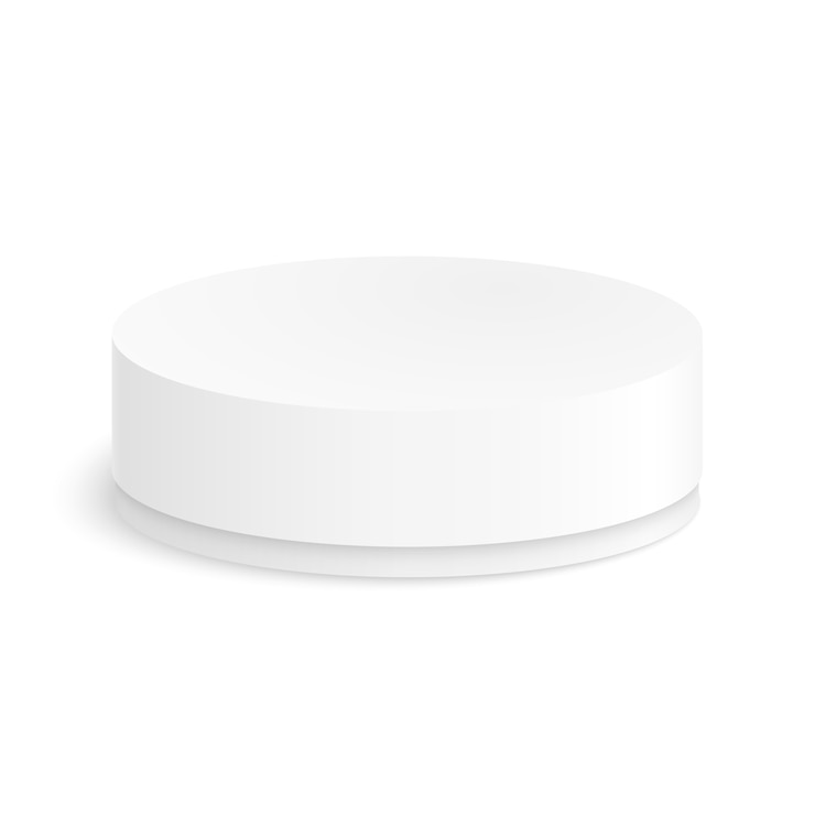 Vecteur boîte de papier ronde pour votre conception sur fond blanc.