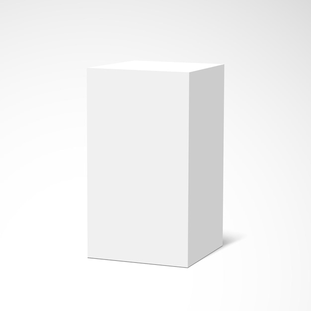 Vecteur boîte rectangulaire blanche illustration vectorielle
