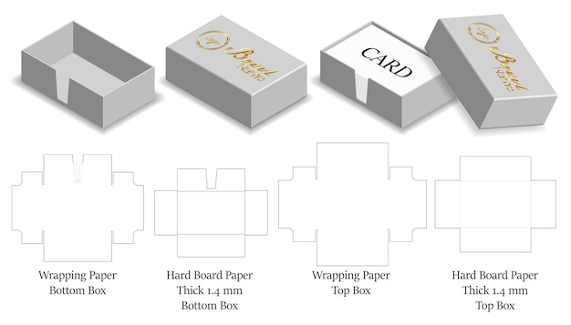 Boîte Rigide En Papier Dur Pour Carte 3d Maquette