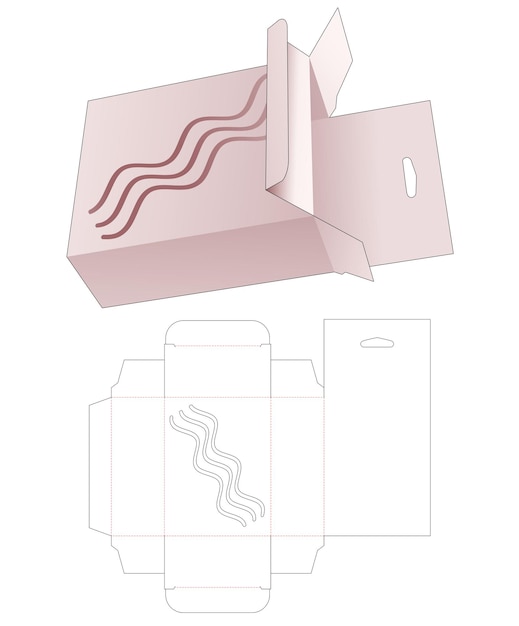 Boîte à Suspendre Et Gabarit De Découpe Vague Au Pochoir