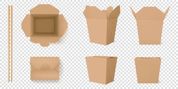 Boîtes et sacs en carton pour la nourriture à emporter