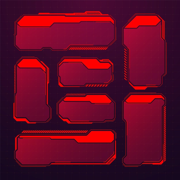 Les boîtes de texte de l'interface utilisateur scifi appelent les cadres de messages d'avertissement.