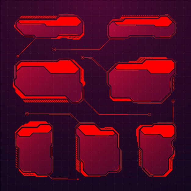 Les boîtes de texte de l'interface utilisateur scifi appelent les cadres de messages d'avertissement.