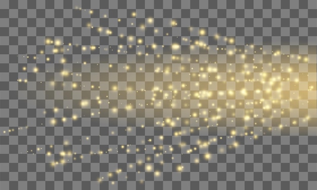 Bokeh doré et étoiles scintillent sur un fond transparent papier peint de fond brillant festif pour Noël et le Nouvel An illustration vectorielle au format eps10