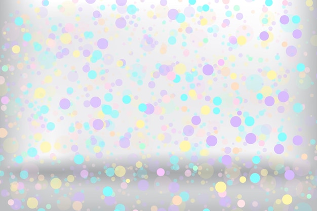 Bokeh irisé Toile de fond colorée Fond de fête brillant Confettis scintillants Stock image Illustration vectorielle