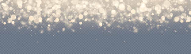 Bokeh léger de reflets dorésBokeh brillant de Noël et texture de superposition de paillettes pour votre conception
