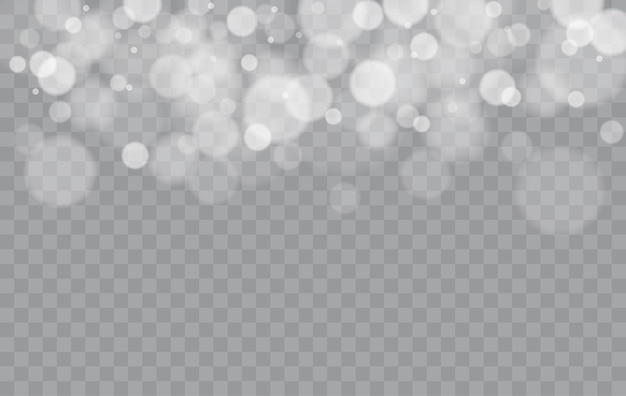 Bokeh lumières isolées transparentes formes floues effet de lumière abstraite