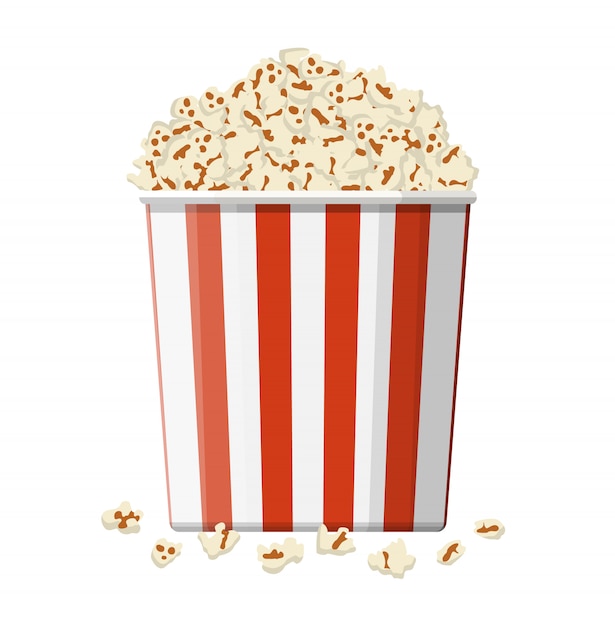 Bol En Carton Plein De Pop-corn.