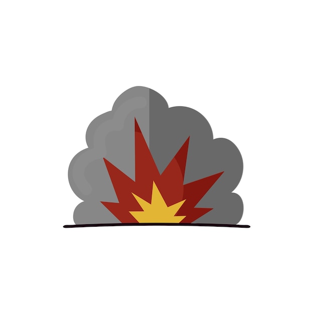 Bombe Explosion Icône Clipart Avatar Logo Isolé Illustration Vectorielle