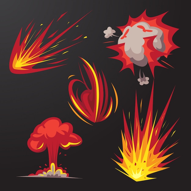 Bombe Explosive Set Vector