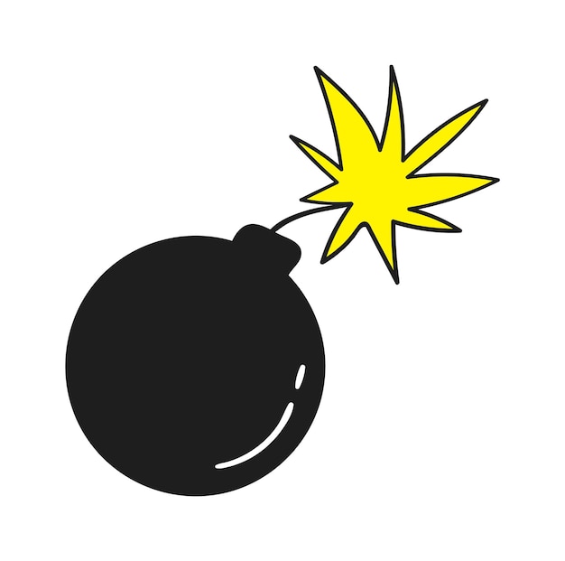 Vecteur bombe fusible brûlante illustration vectorielle