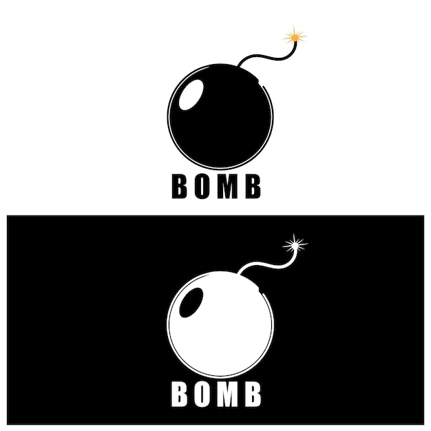 Bombe Logo Icône Vector Illustration Modèle De Conception