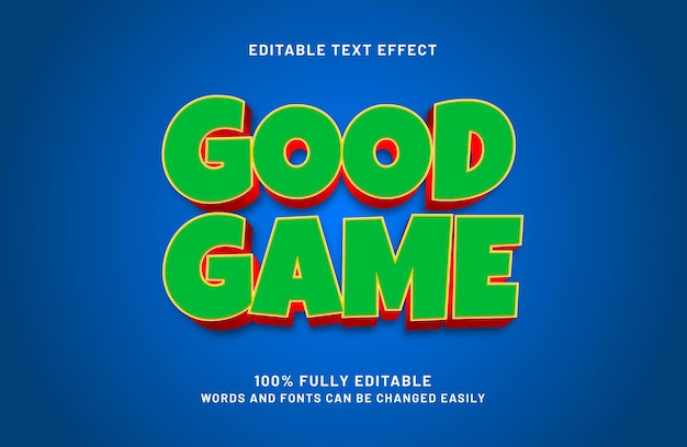 bon jeu effet de texte modifiable dans le style de texte heureux et enfants