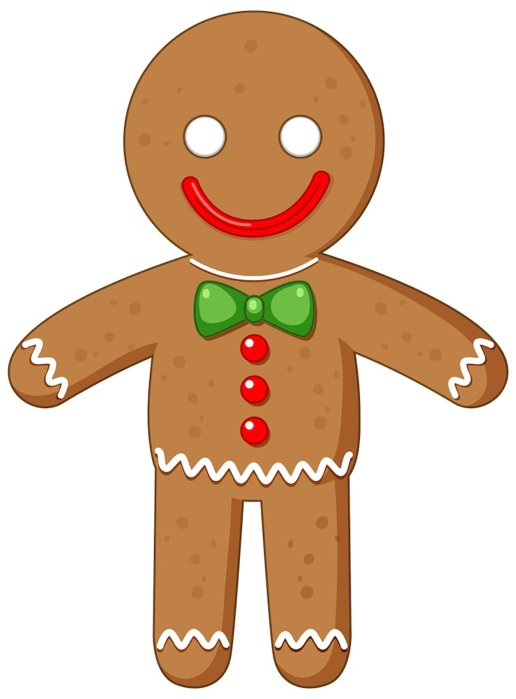 Vecteur bonhomme en pain d'épice pour noël