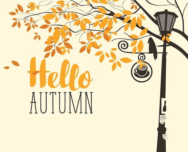 Bonjour affiche d&#39;automne