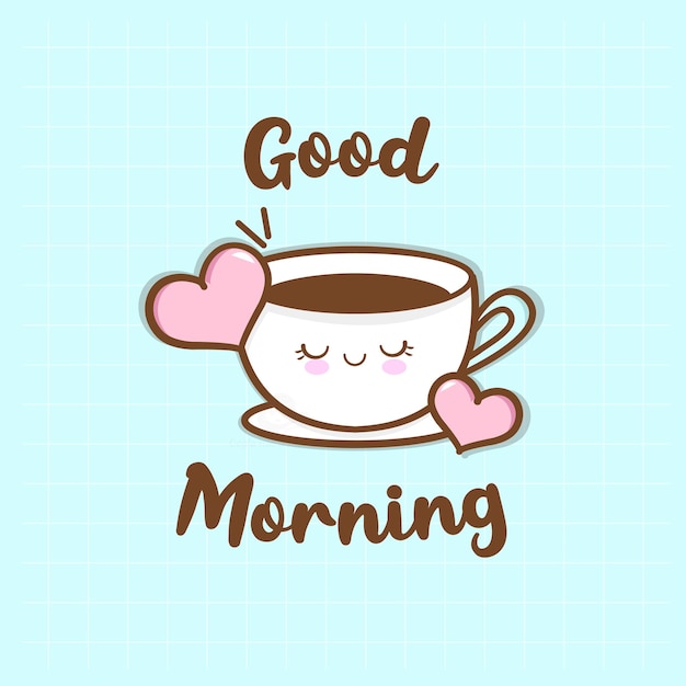 Bonjour café vecteur