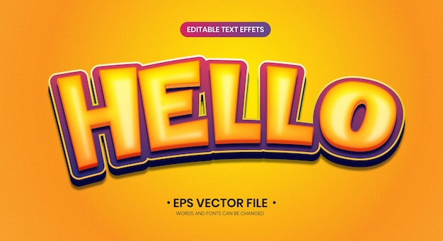 Bonjour effet de texte 3d