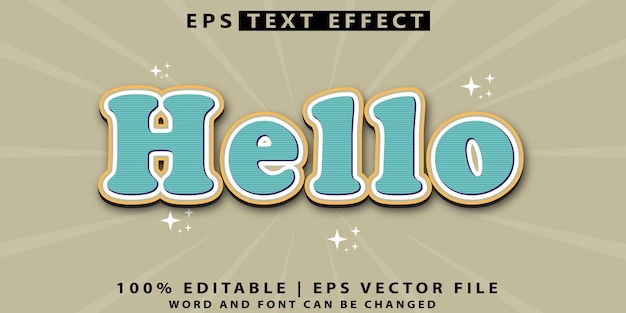 bonjour effet de texte modifiable en 3D