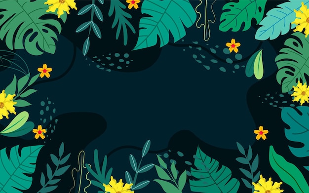 Bonjour été Arrière-plan avec floral