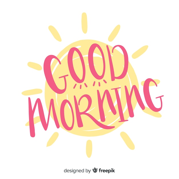 Bonjour lettrage design dessiné à la main