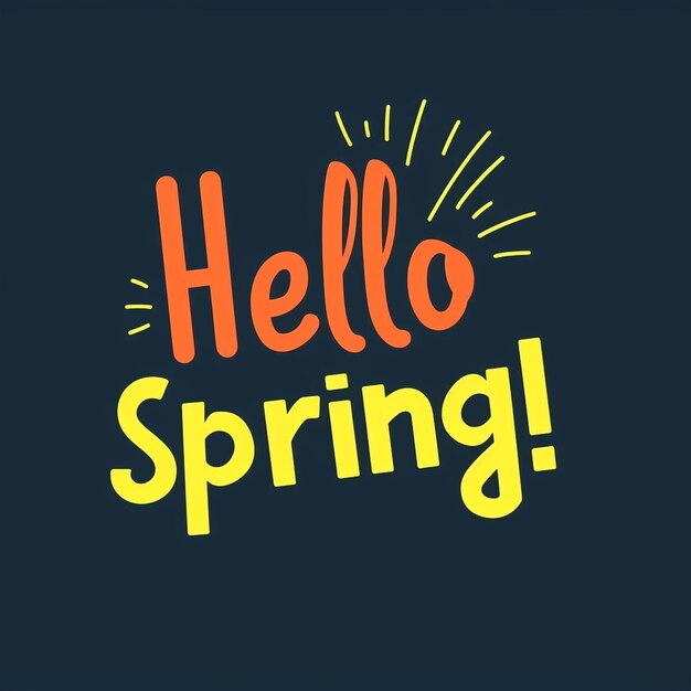 Bonjour printemps mots de conception le printemps fleurit le renouveau frais la croissance fleurit