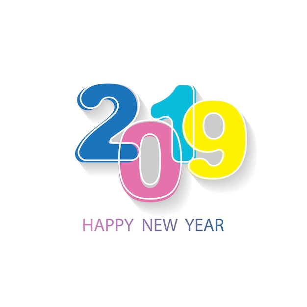 Bonne Année 2019 Vector Background