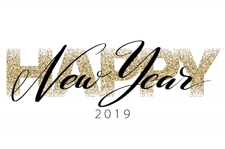 Vecteur bonne année 2019.
