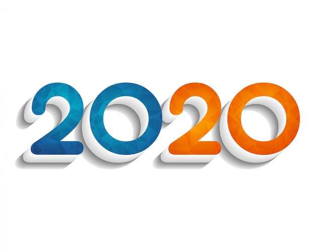 Bonne année 2020. Carte de voeux. abstrait . .