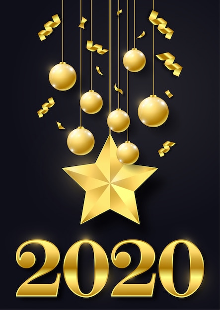 Bonne Année 2020. Carte De Voeux. Abstrait . .