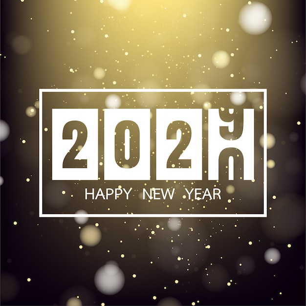 Bonne Année 2020 Sur Fond D'or Pour La Célébration