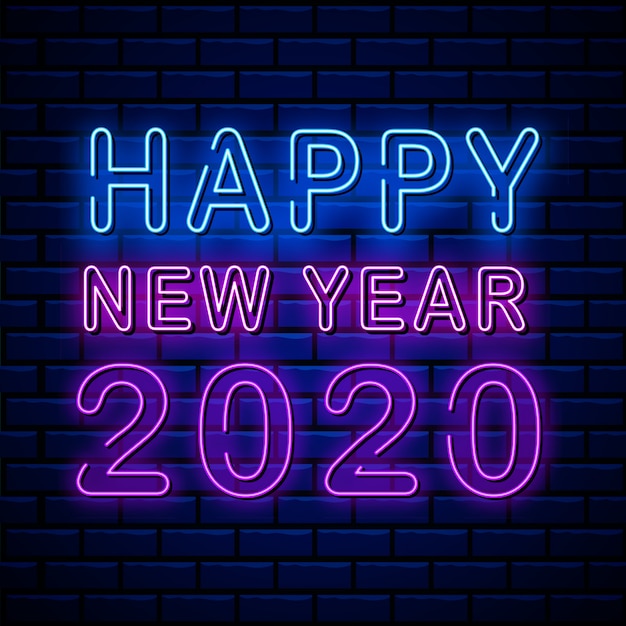 Bonne Année 2020 Néon