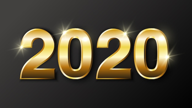 Vecteur bonne année 2020