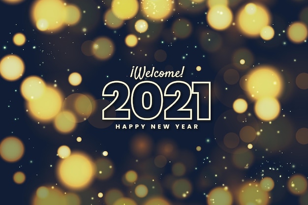 Vecteur bonne année 2021 floue