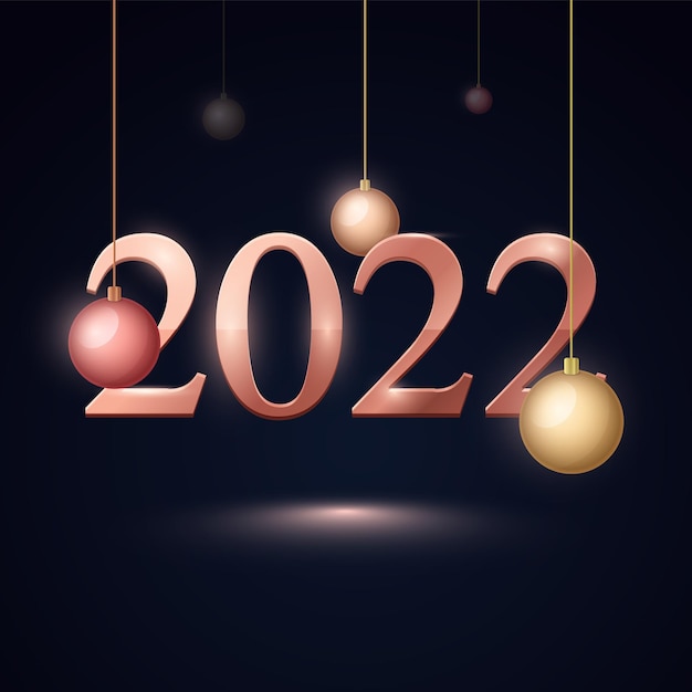 Vecteur bonne année 2022 célébration