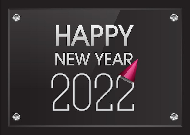 Bonne année 2022 avec chapeau de graduation