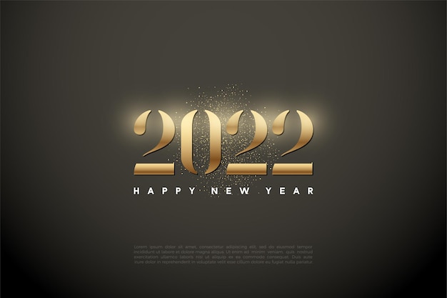 Bonne année 2022 avec des chiffres brillants
