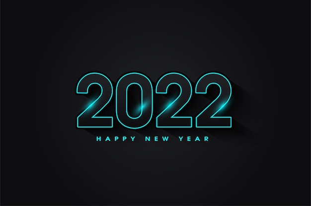 Bonne année 2022 avec un design luxueux