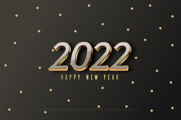 Bonne Année 2022 Sur Fond D'étoile Dorée