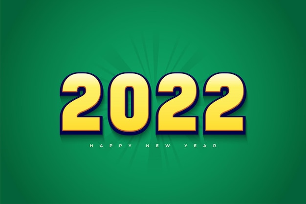 Bonne Année 2022 Sur Fond Vert